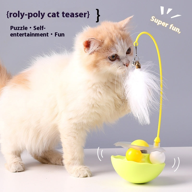 Tumbler Feather Funny Cat Automatic Cats Teaser Toy Pet Products