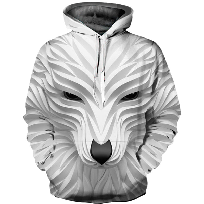 Long Sleeve Hoodies Men Casual Pullovers Hooded Animal 3D Printed Streetwear Boys Sweatshirt Jackets