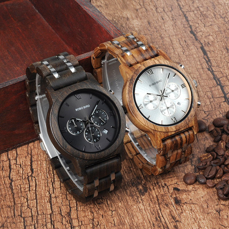 All wooden watch quartz watch