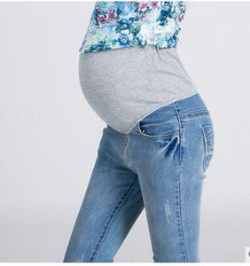 Maternity embroidered jeans