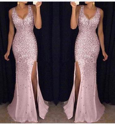 Split sequin dress