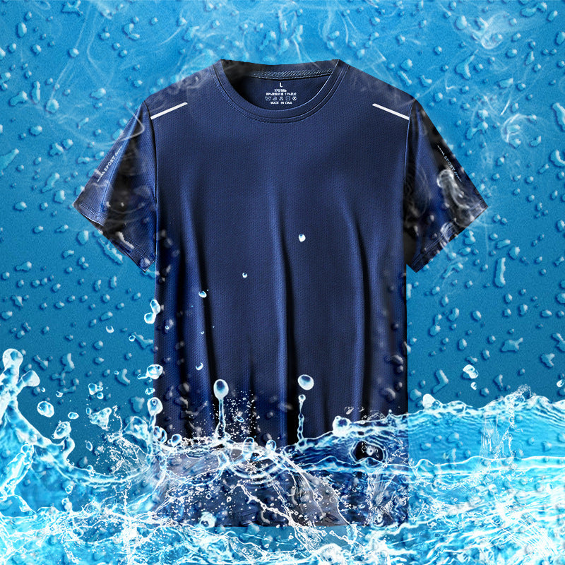 Ice Silk T-shirt Men's Quick-drying T-shirt T-shirt Breathable Trendy Top