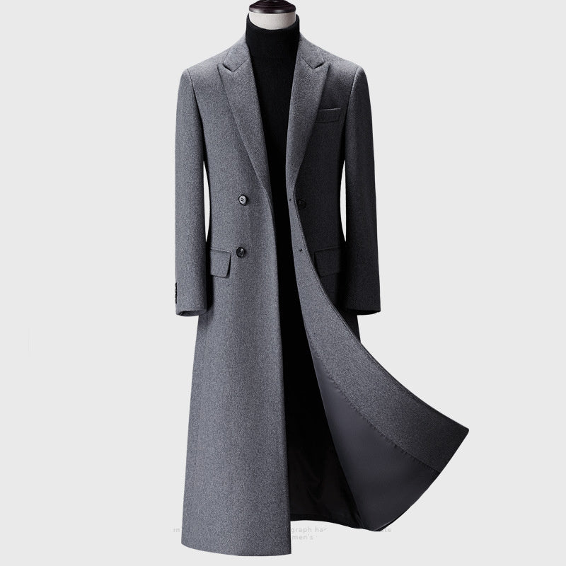 Men's trench coat woolen cloth